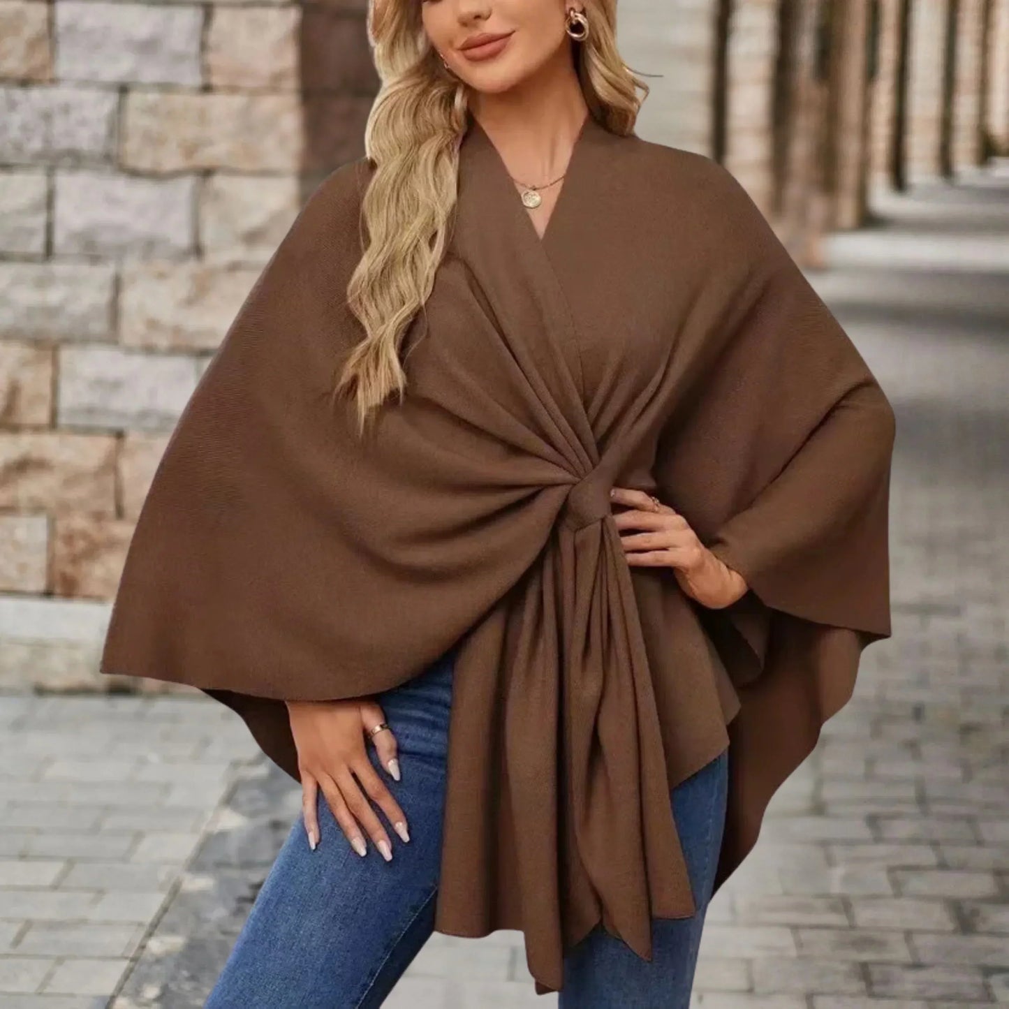 Women's Asymmetrical Poncho