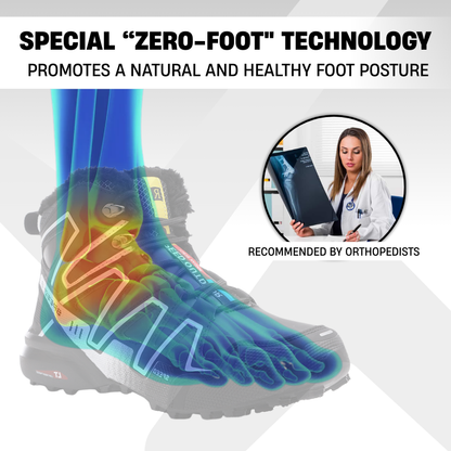 Orthopedic Hiking Boots for Women and Men Waterproof Thermal Plush Lining