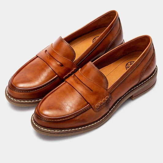 Valetta Men's Orthopedic Leather Loafers - 
Fashinoza