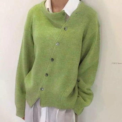 Women's Asymmetrical Button Cardigan