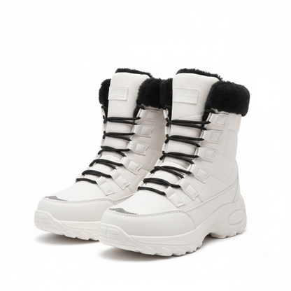 Women's Waterproof Mid-Calf Winter Snow Boots Insulated Outdoor Hiking Footwear