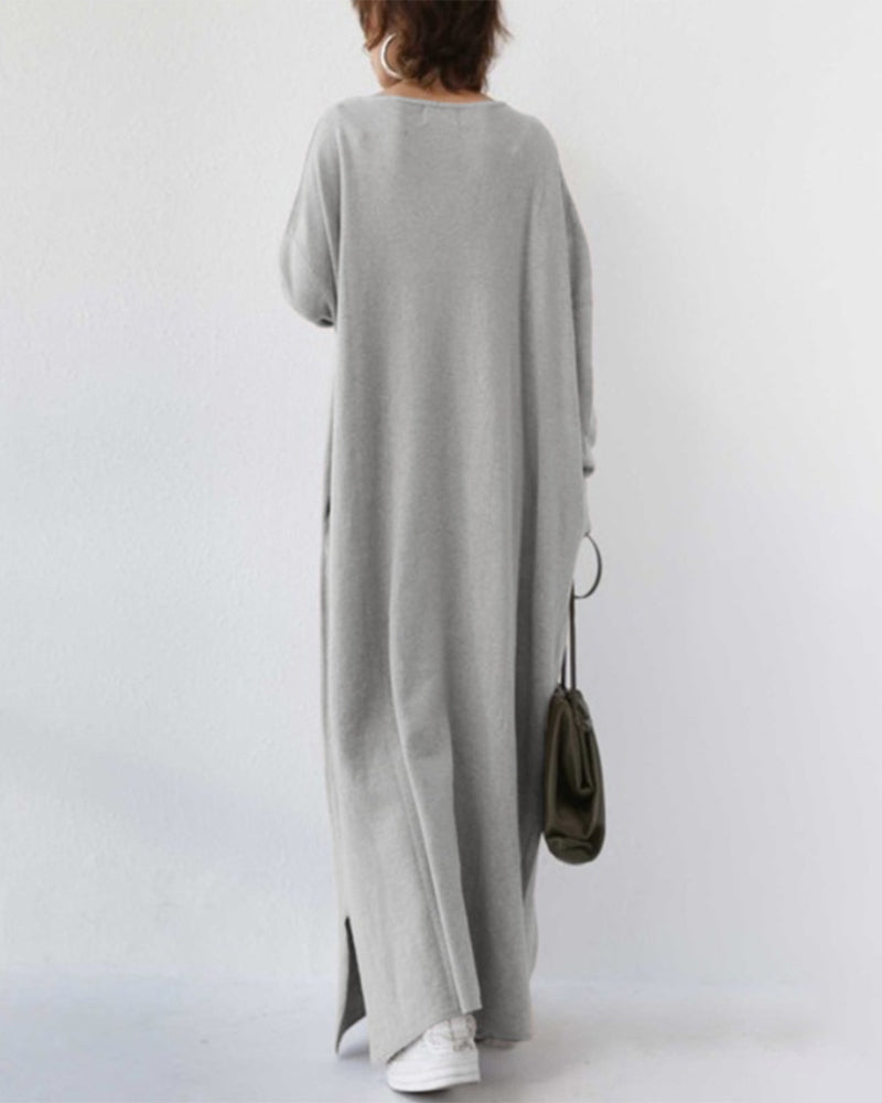 Women's Long Sleeve Maxi Dress Elegant Winter
