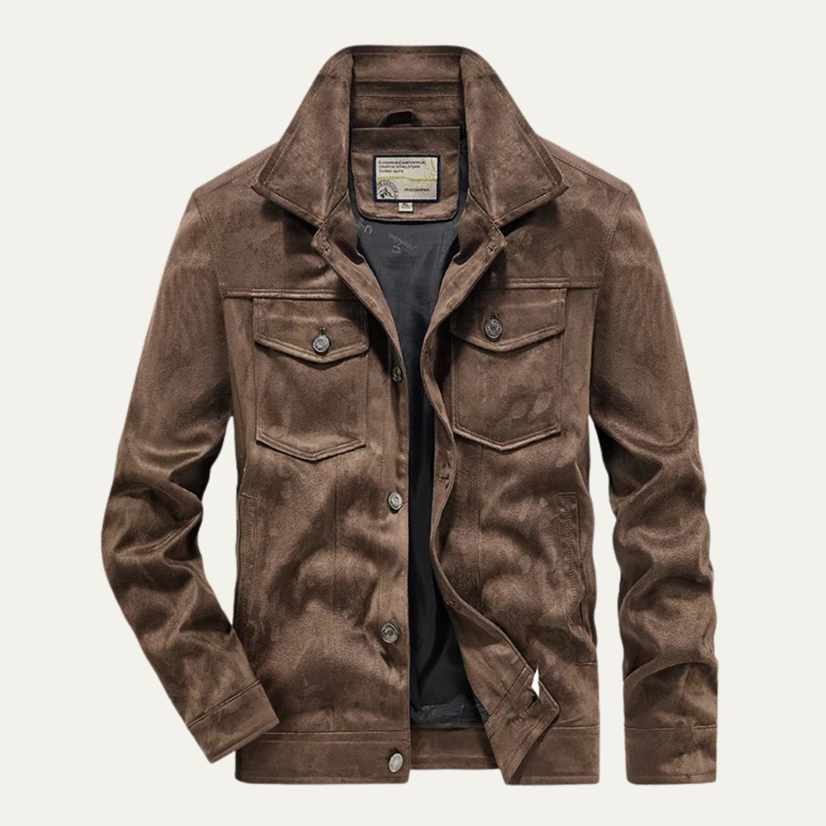 Montclair Men's Suede Cargo Jacket Lightweight - Fashinoza