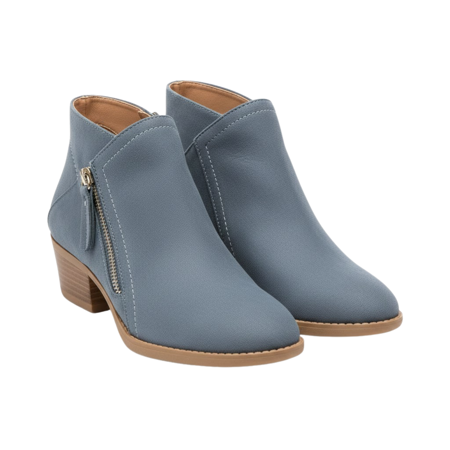 Women's Elegant Autumn Suede Ankle Boots Side Zipper Platform Chelsea Booties
