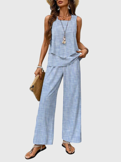 Hazel | Womens Two Piece Wide Leg Pants Set