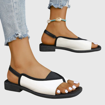 Women's Colorblock Slip-On Flat Sandals