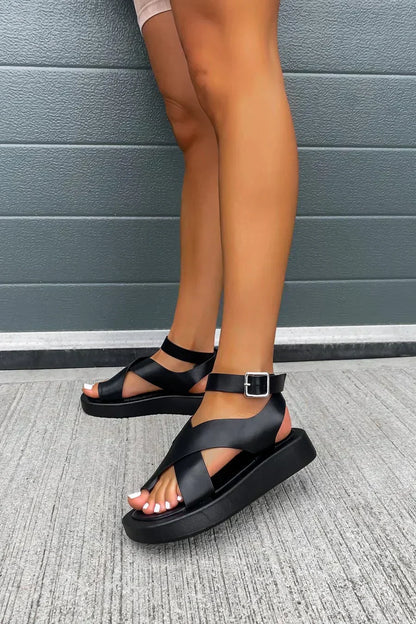 Women's Platform Buckle Sandals Flat