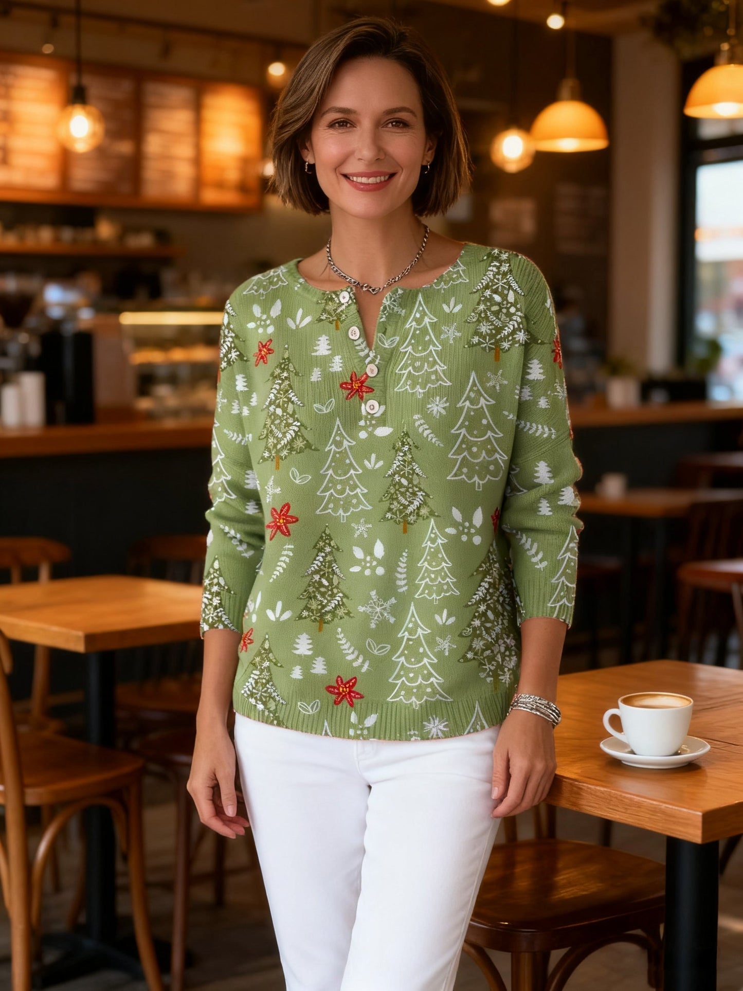 Women's Button Sweater