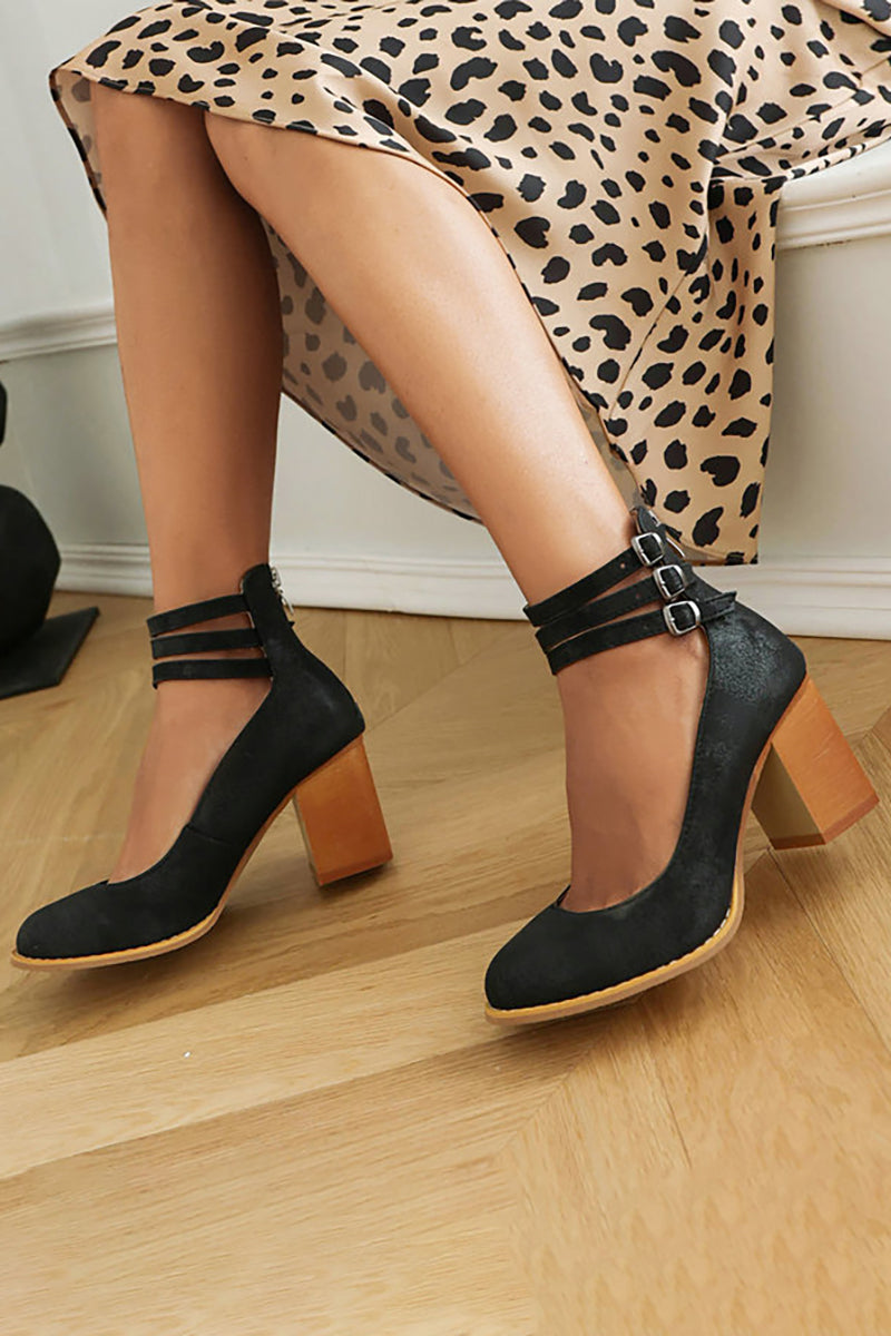 Women's Heels Adjustable Buckle Closure