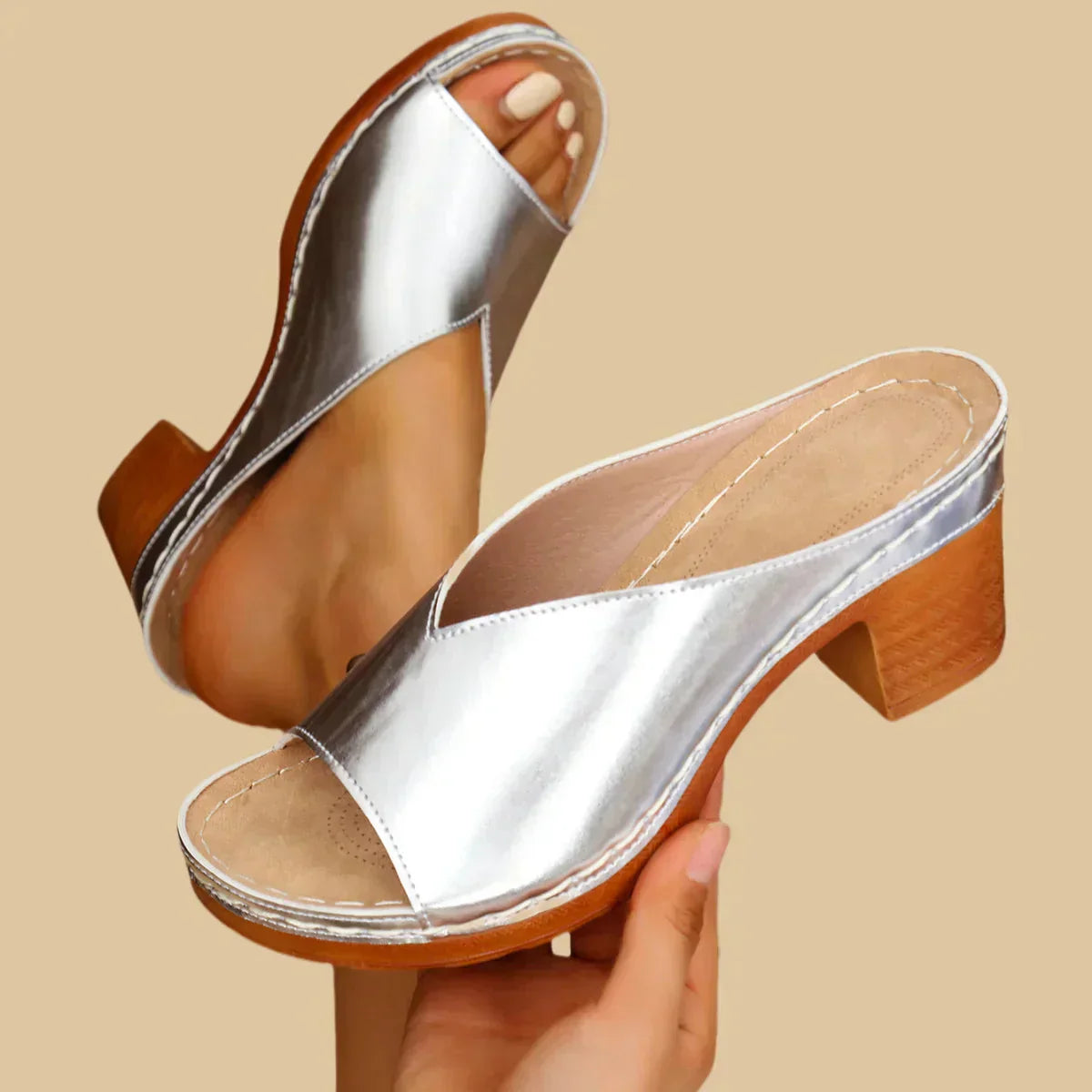 Women's Slip-On Open-Toe Sandals