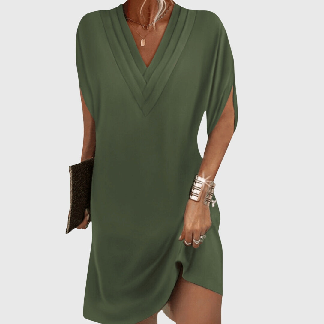 Kimberly | Womens V Neck Loose Mini Dress