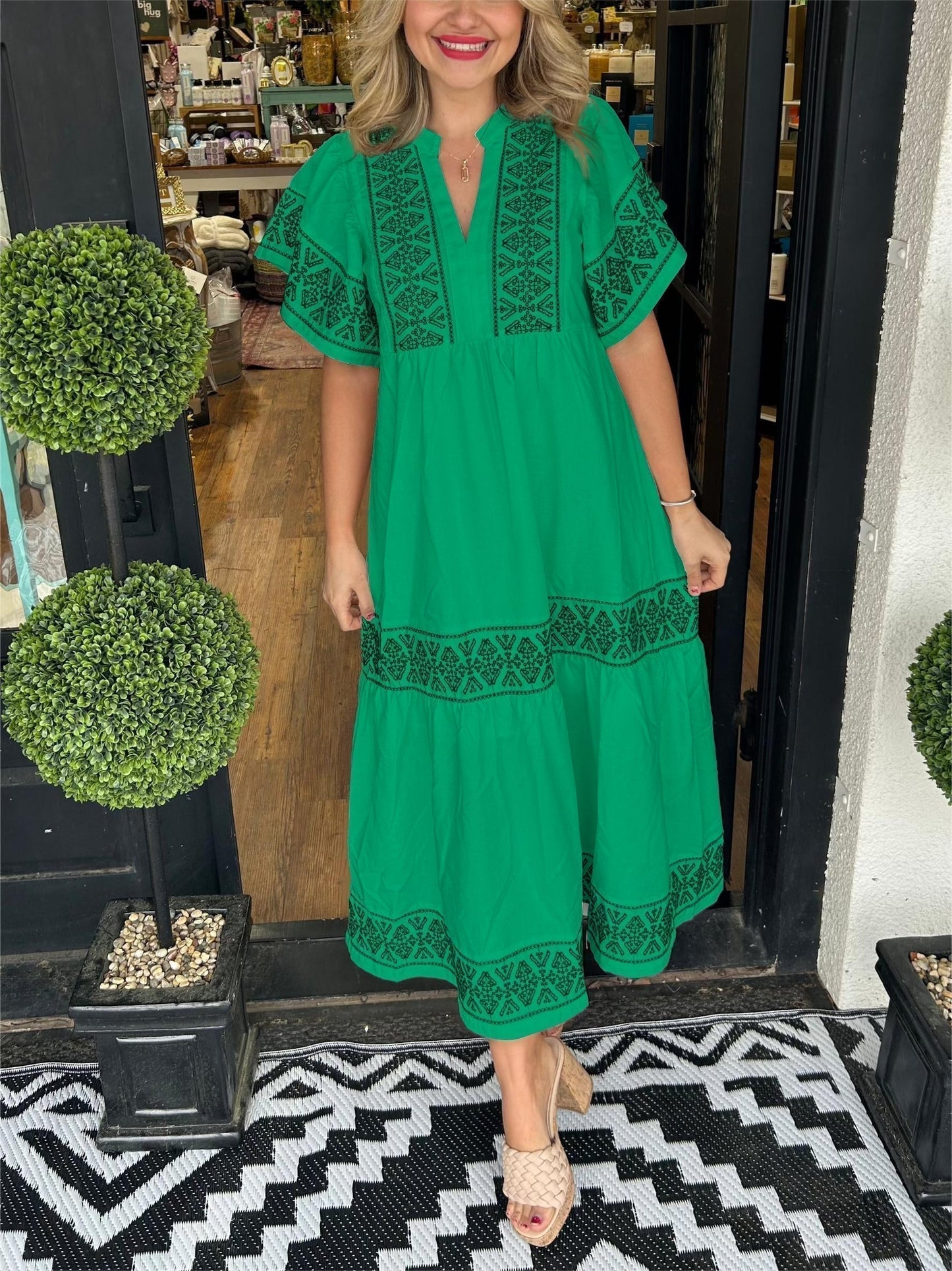 Women's Flowy Maxi Dress Tummy Control Boho Style
