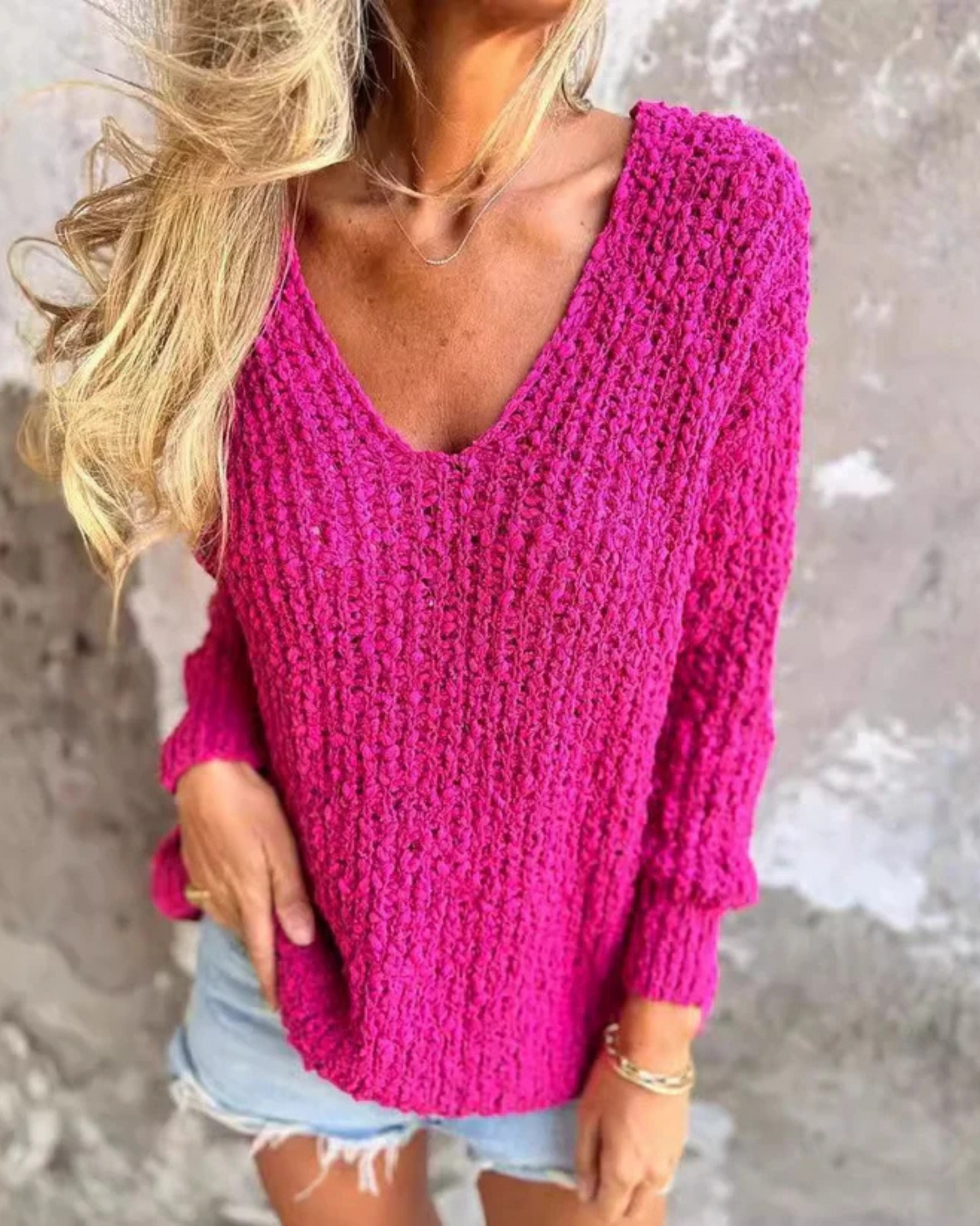 Arista | Textured Relaxed Knit Sweater