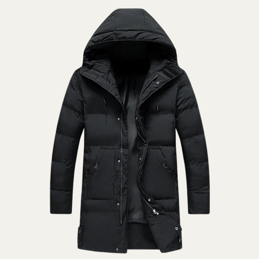 Men's Long Down Parka Warm Hooded Jacket - Fashinoza