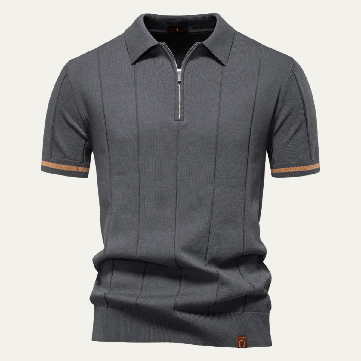 Men's Slim Fit Polo Shirt Zip Up