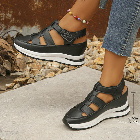 Women's Platform Sandals Adjustable Straps - Fashinoza