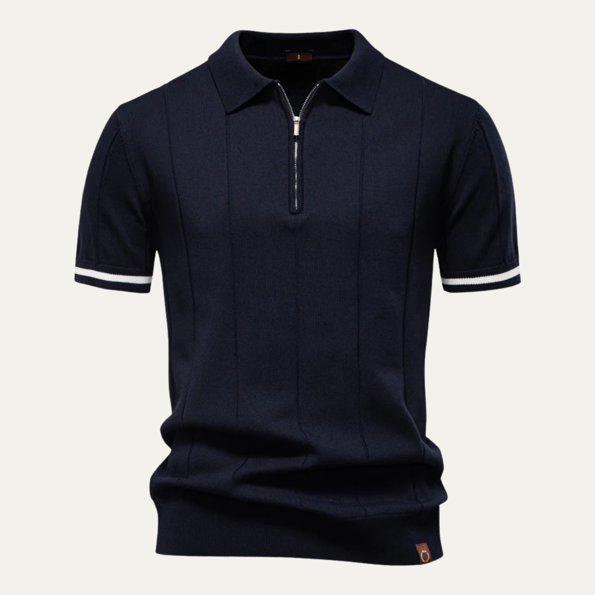 Men's Slim Fit Polo Shirt Zip Up