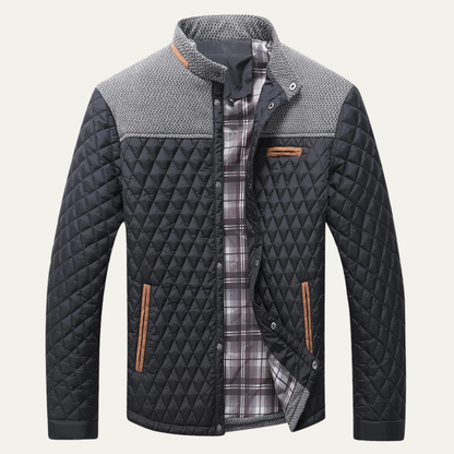 Men's Quilted Bomber Jacket Lightweight Padded - Fashinoza