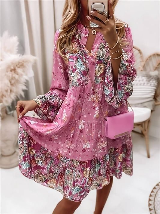 Gabriella Women's Boho Floral Print Dress - 
Fashinoza