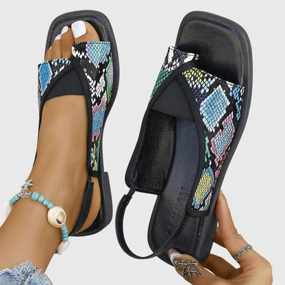 Women's Colorblock Slip-On Flat Sandals