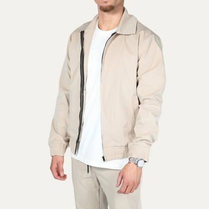 Men's Cotton Jacket And Pants Set Lightweight Apricot