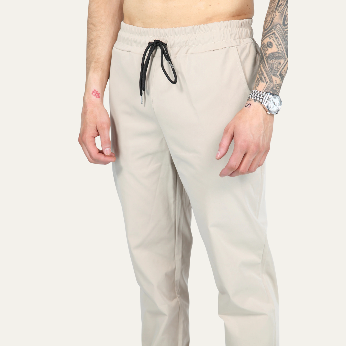 Men's Cotton Jacket And Pants Set Lightweight Apricot