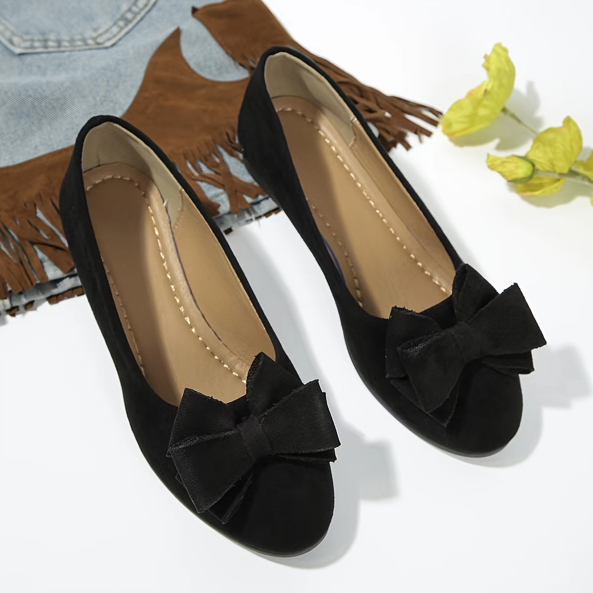 Women's Round Toe Ballet Flats Slip-On Shoes
