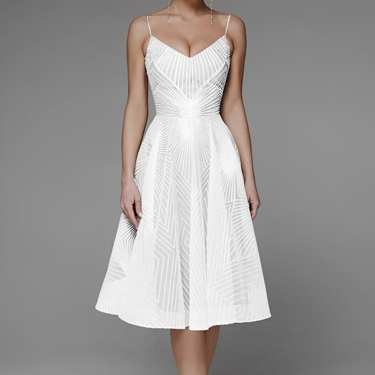 Women's Evening Dress Symmetry Line - 
Fashinoza