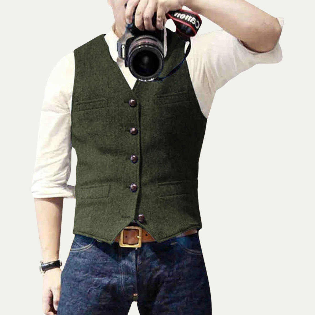 St. Andrews Men's Vintage Button Up Vest