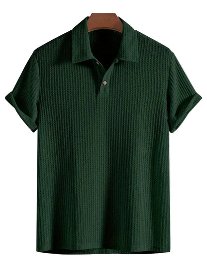 Men's Casual Polo Shirt Cotton Blue - 
Fashinoza