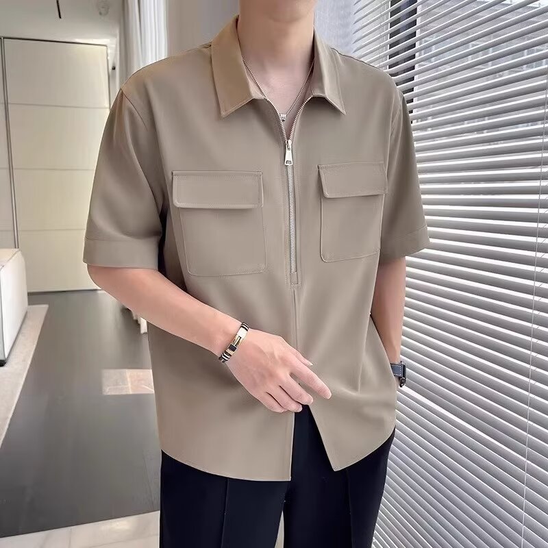 Ike Men's Zip Up Casual Shirt