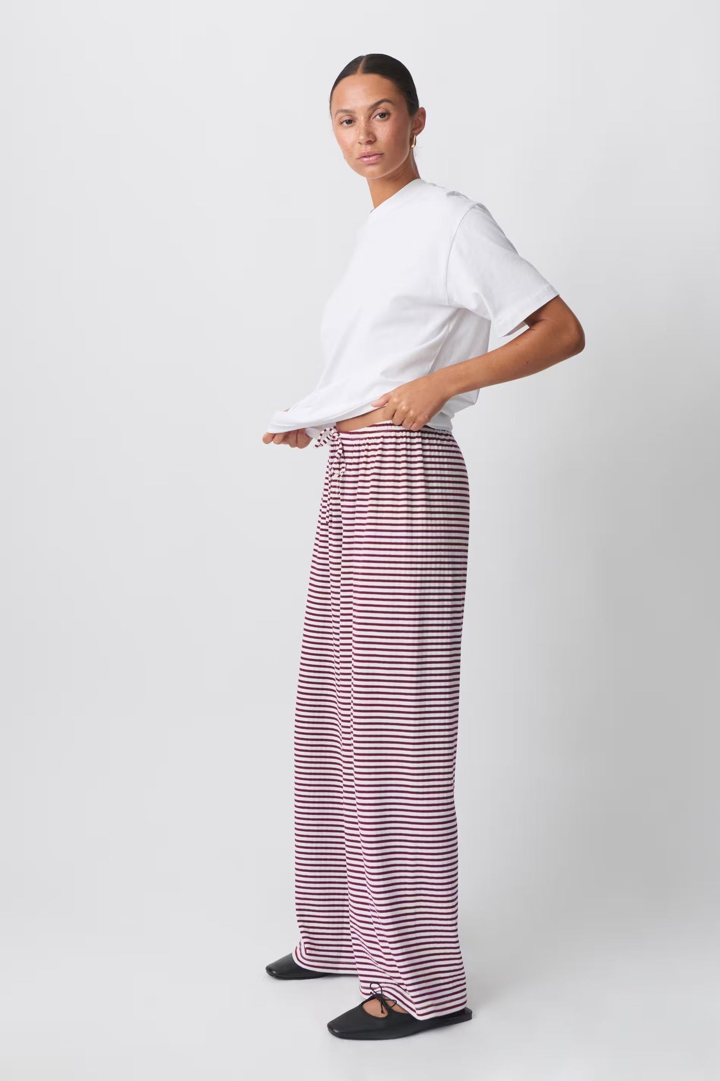 Claire | Women’s Spring Striped Flare Pants