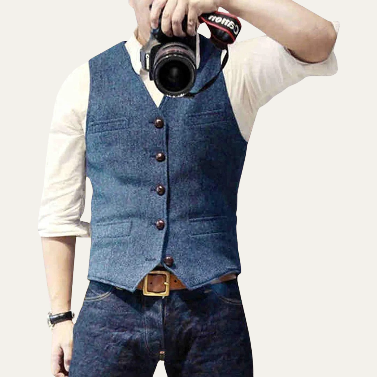 St. Andrews Men's Vintage Button Up Vest