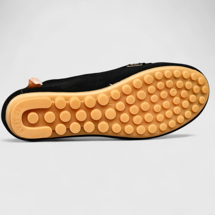 Women's Suede Slip-On Loafers Flat Moccasin Shoes