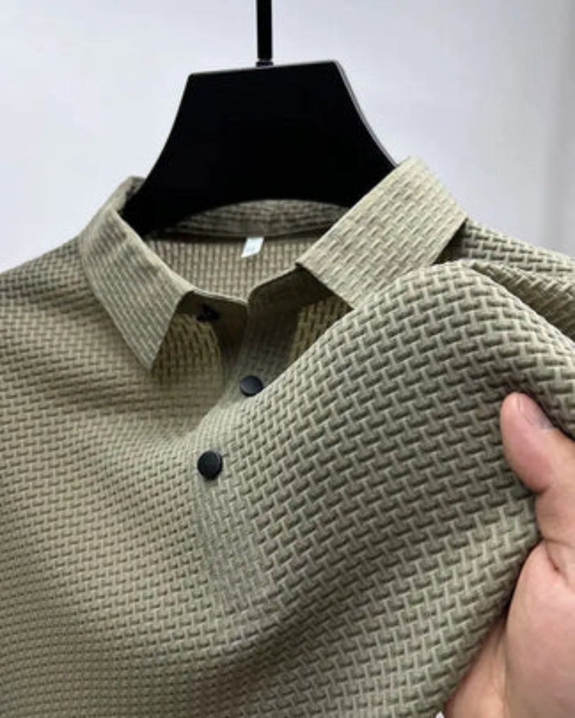 Men's Polo Shirt Cotton Elegant White