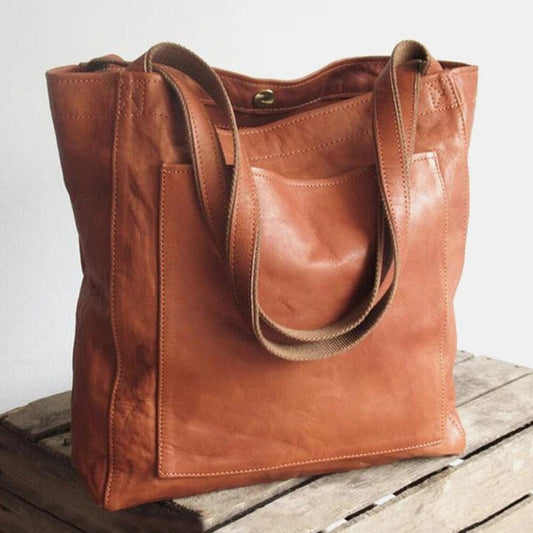 Elegant Leather Handbag - Fashinoza