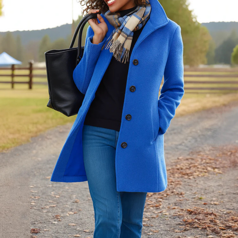 Women's Mid-Length Single-Breasted Coat