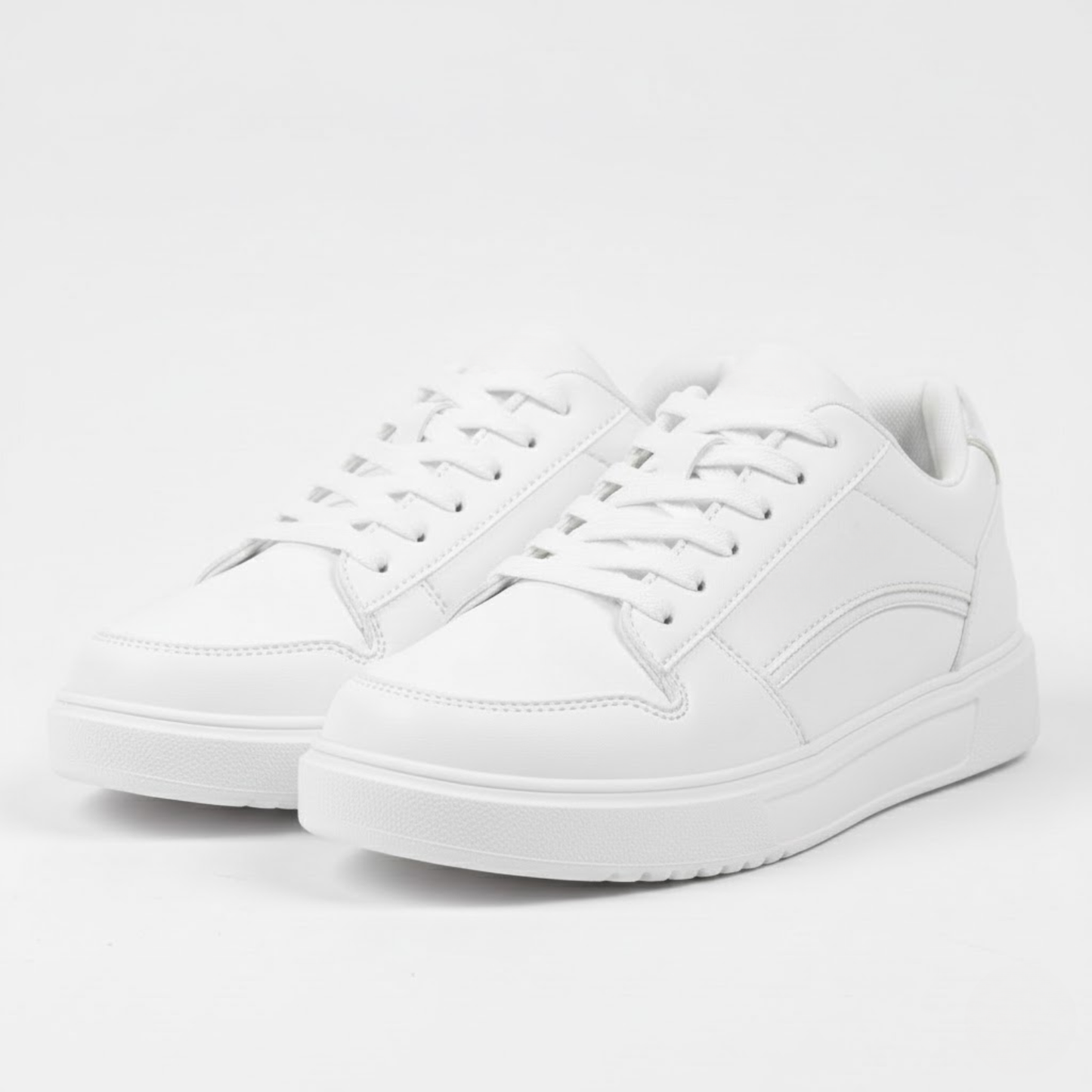 Baasploa Women's Premium Leather Platform Sneakers Anti-Slip Comfort Athletic Skate Shoes