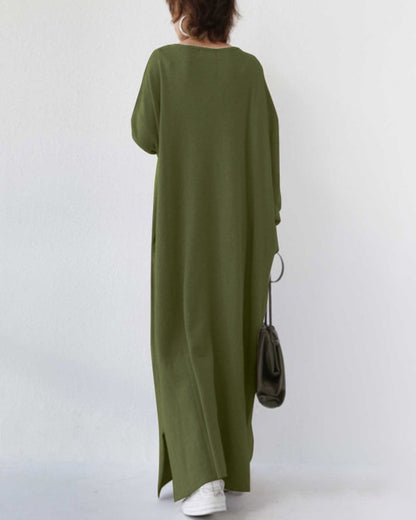 Women's Long Sleeve Maxi Dress Elegant Winter