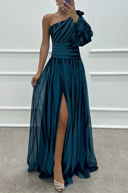 Women's One Shoulder Maxi Dress Asymmetric
