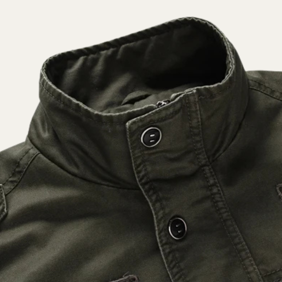 Men's Military Cargo Jacket Cotton Green