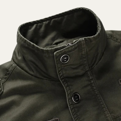 Men's Military Cargo Jacket Cotton Green