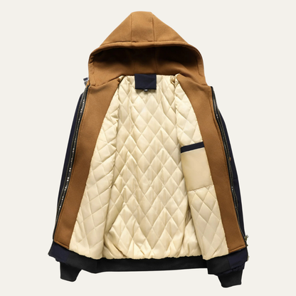 Men's Hooded Bomber Jacket Multi Layer