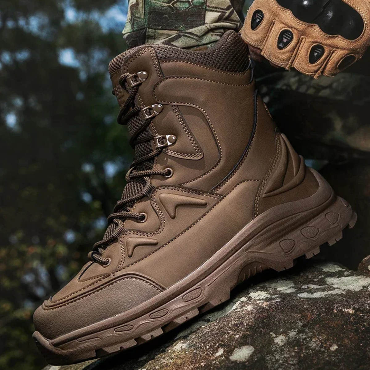 Men's Waterproof Snow Boots Durable Tactical Insulated