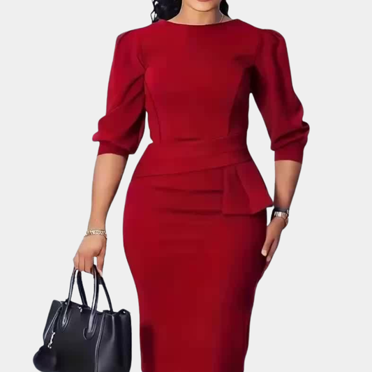 Emily | Womens Elegant Waist Tie Pencil Shorts Dress