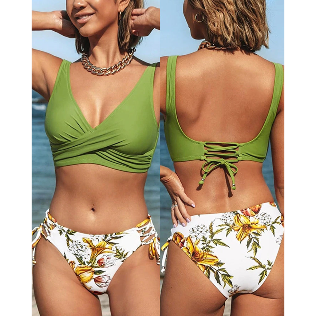 Women's 2 Piece Beach Bikini Set Vibrant - Fashinoza
