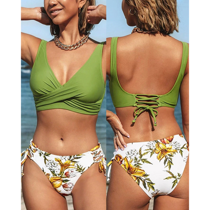 Women's 2 Piece Beach Bikini Set Vibrant - Fashinoza