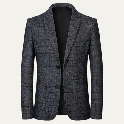 Men's Classic Plaid Blazer Check Pattern - Fashinoza