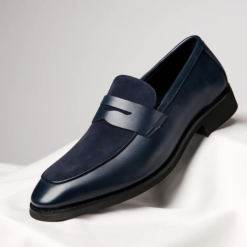 Nirvana Men's Italian Leather Penny Loafers - 
Fashinoza