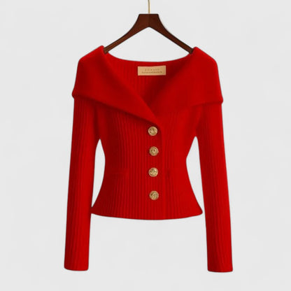 Delphine | Off-Shoulder Knit Blazer